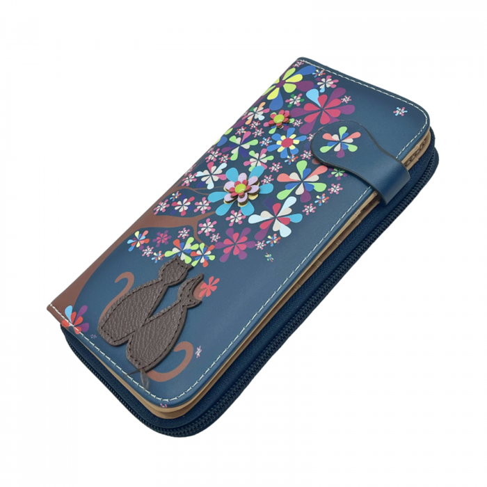 Portofel cu capsa KITTEN, Bleumarin, 19cm [3]