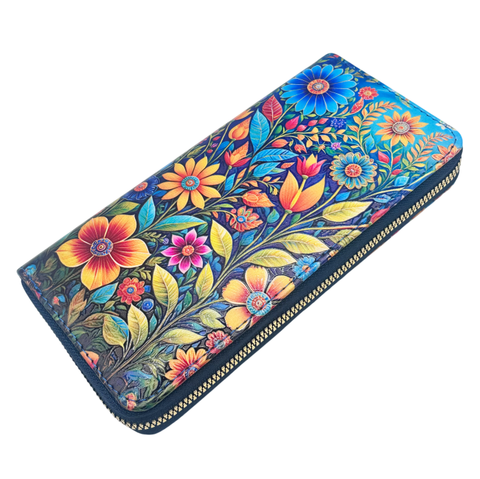 Portofel dama BLOOM, Cu flori colorate [2]