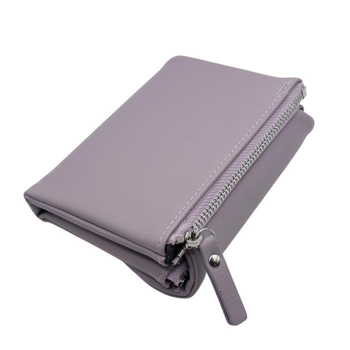 Portofel damă compact LUNA compartimentat - Mov lila - 13 cm [2]