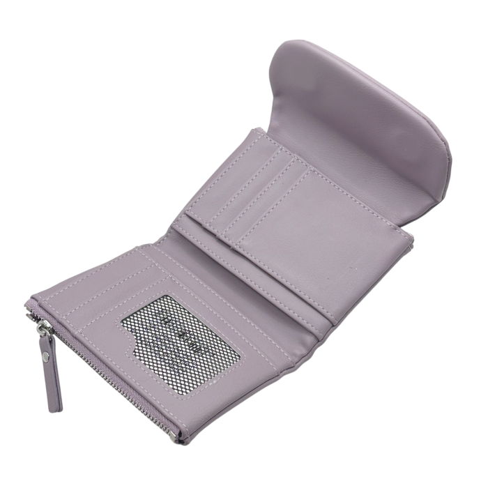 Portofel damă compact LUNA compartimentat - Mov lila - 13 cm [3]