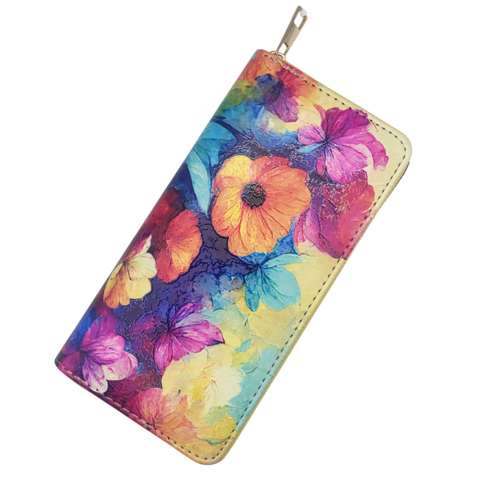 Portofel de damă cu design floral vibrant - stil vintage modern [1]