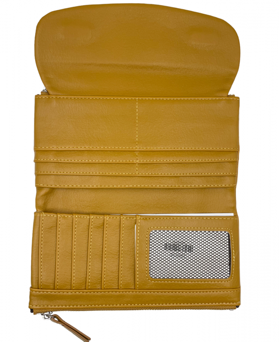 Portofel plic WENDY, Galben mustar, 19cm [2]