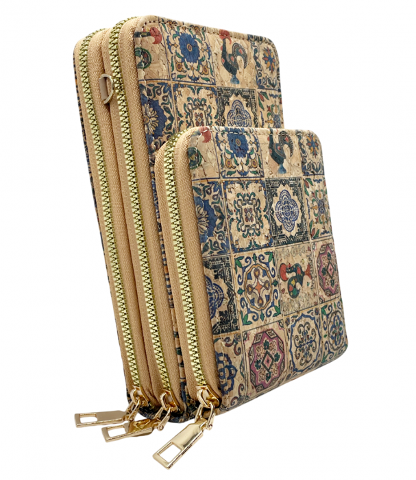 Portofel pluta tip Geanta crossbody REINA, Cu 3 fermoare [2]