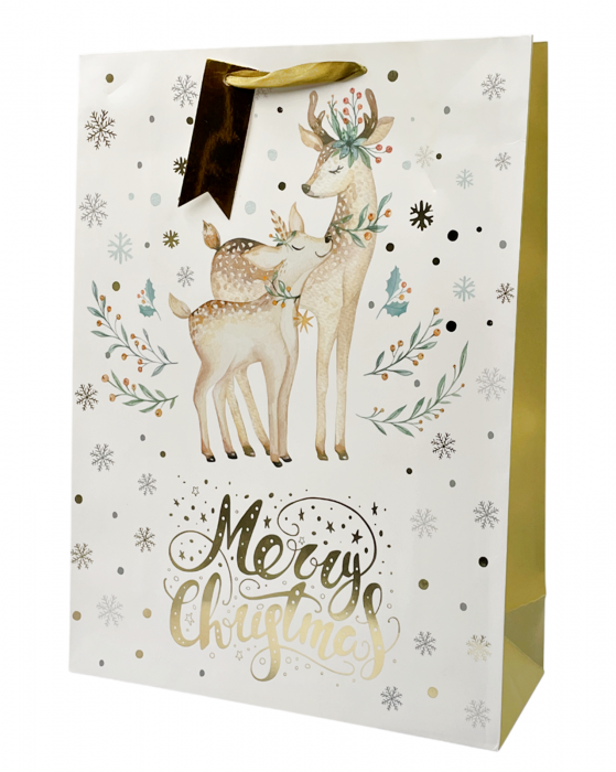 Punga cadou Craciun MERRY CHRISTMAS, 31x42cm [1]