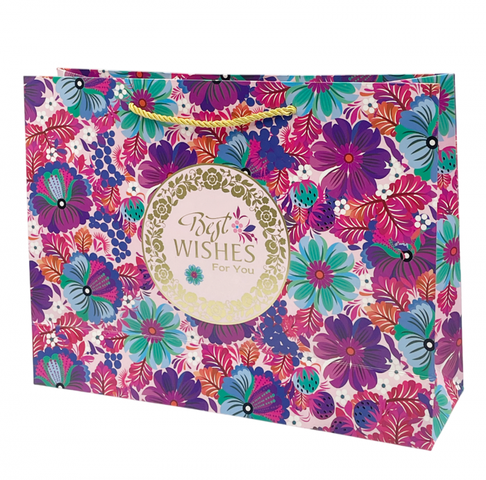 Punga cadou BEST WISHES, 33x25cm [1]