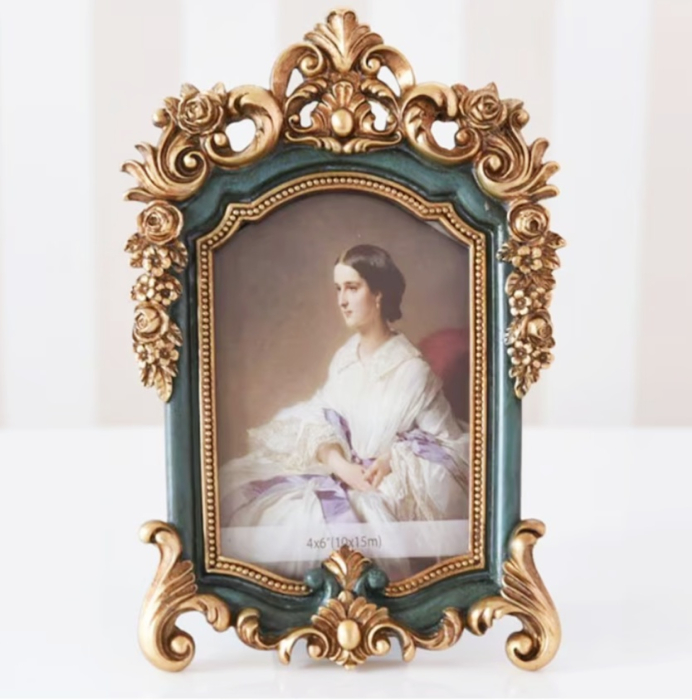 Rama Foto Vintage 10x15cm ROYAL, Verde/ Auriu [3]