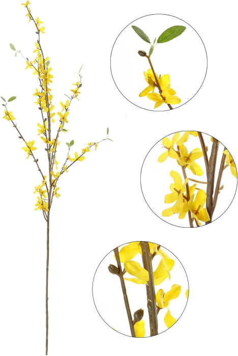 Ramura artificiala cu flori galbene FORSYTHIA, 100cm [2]