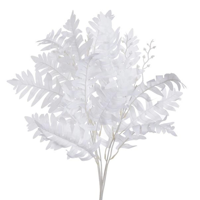 Buchet frunze artificiale BLANCA, Alb, 45cm [1]