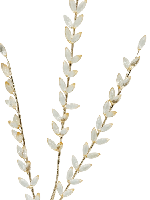 Ramură decorativă cu frunze cristal aurii| Prăvălia cu Surprize [2]