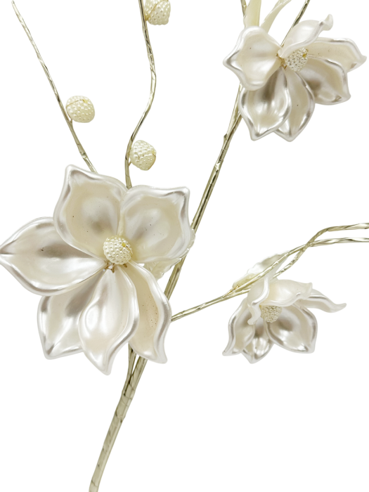 Ramură decorativă cu flori sidefate PEARL BLOSSOM [2]