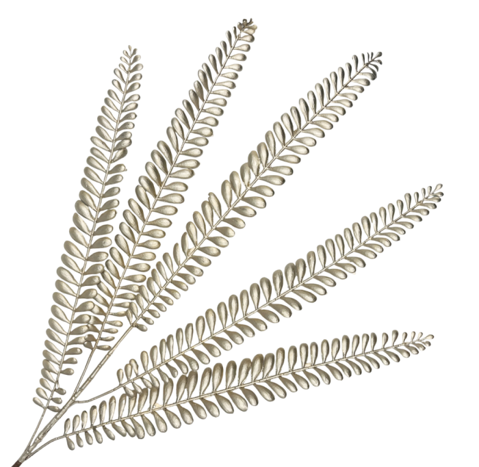 Ramură decorativă sampanie cu frunze metalizate [2]