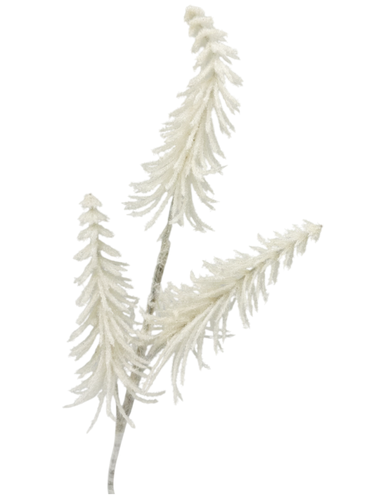 Ramură decorativă brad cu zăpadă artificială FROSTY, Alb [2]