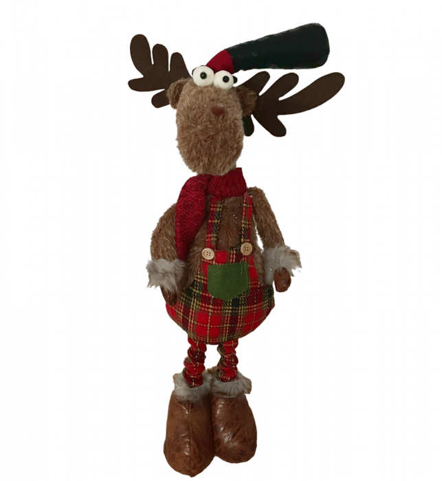 Figurina Craciun Ren BLITZEN, Picioare extensibile, 45/ 70cm [3]