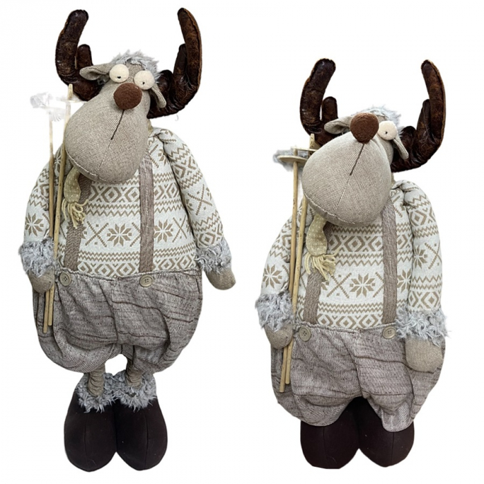 Figurina Craciun Ren BLITZEN, 20x85cm, Picioare extensibile [2]