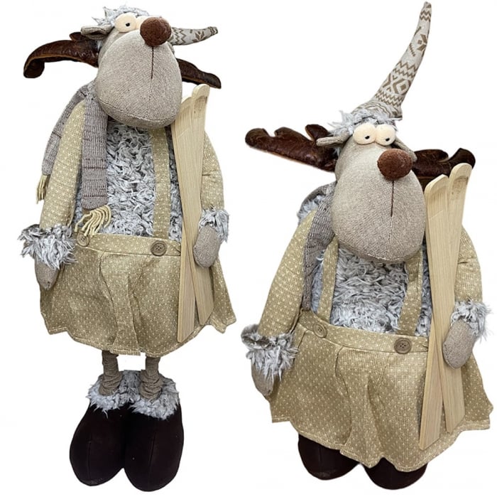Figurina Craciun Ren Clarice, 20x85cm, Picioare extensibile [2]