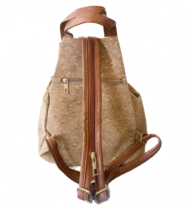 Rucsac tip geanta din pluta CLARA, 28x15x32cm [3]