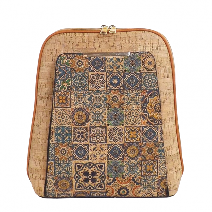 Rucsac din pluta HAILEY, Cu buzunar, 30x13x32cm [1]