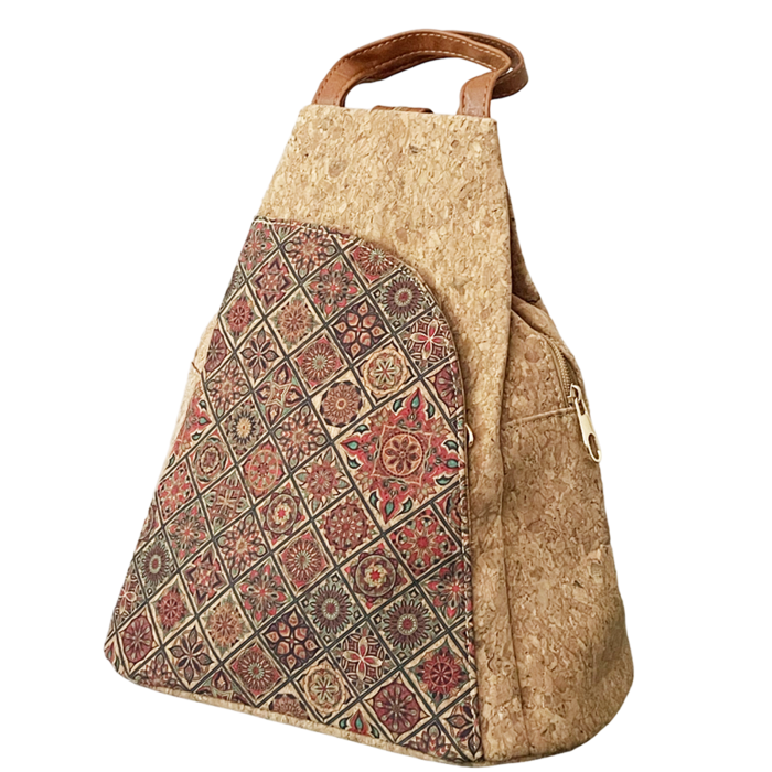 Rucsac - Geanta din Pluta PORTO cu model mozaic, 28x15x32 cm [2]