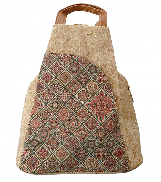 Rucsac tip geanta din pluta PAULINA, 28x15x32cm [1]