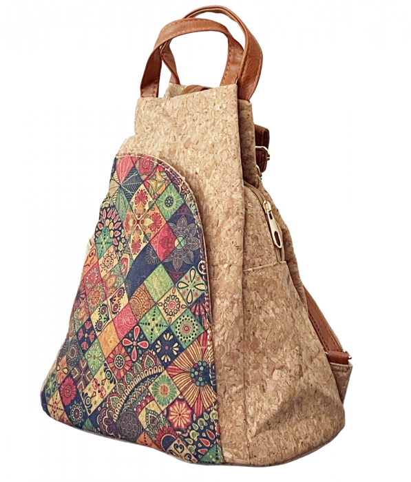 Rucsac tip geanta din pluta BENEDITA, 28x15x32cm [2]
