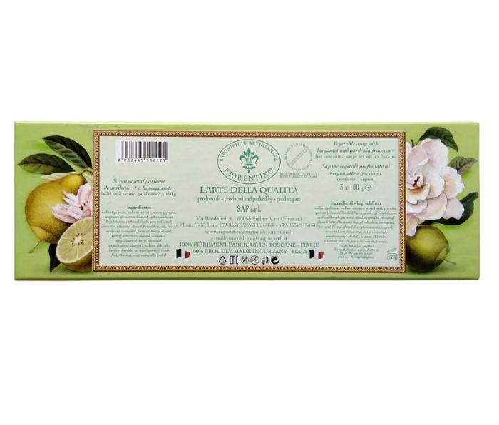 Sapun natural Bergamota si Gardenia, Set 3 x 100g [3]
