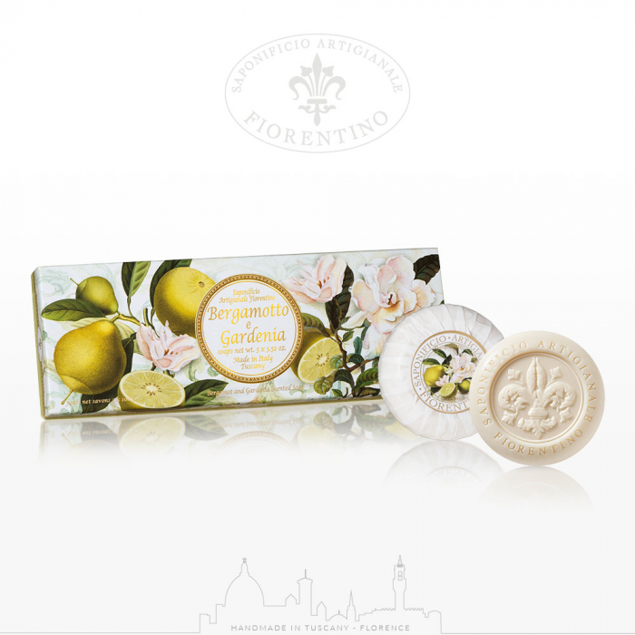 Sapun natural Bergamota si Gardenia, Set 3 x 100g [2]