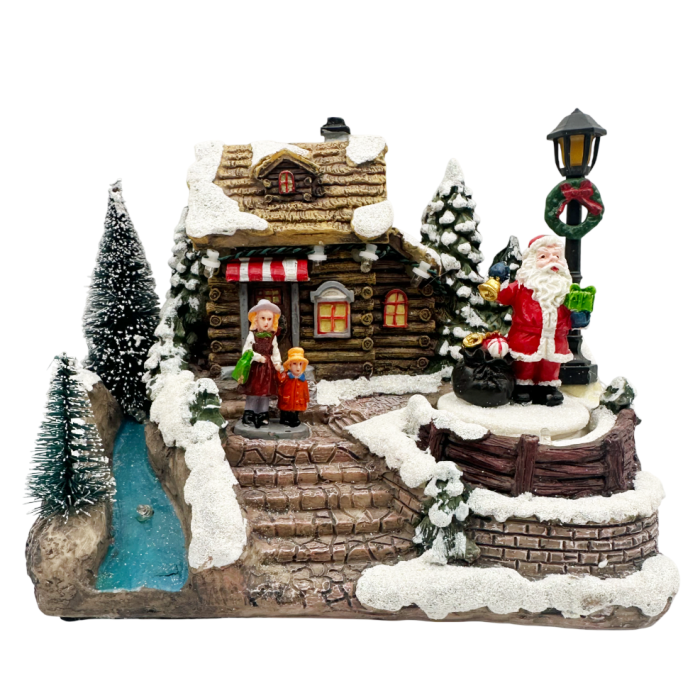 Scena de Craciun cu Mos Craciun animat si Colindatori JOY, Cu muzica si lumini [2]