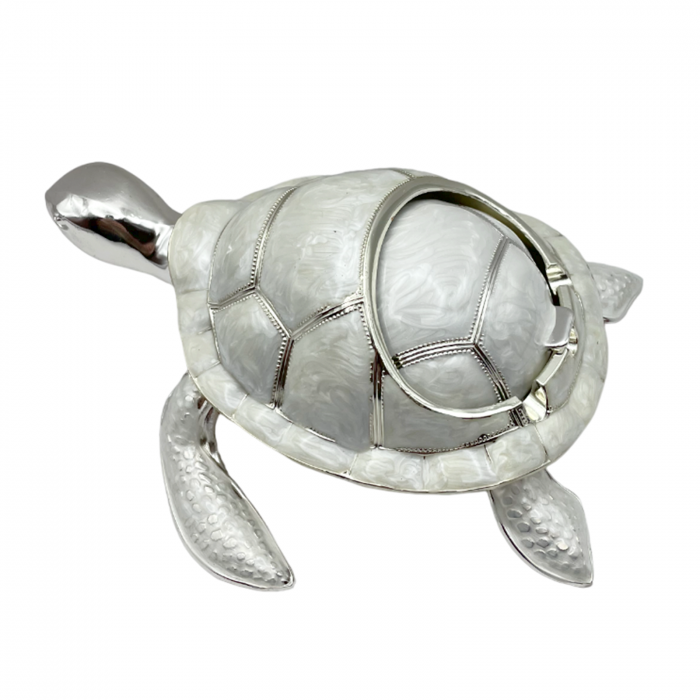 Scrumiera sidefata TURTLE, 17x16cm, Argintiu [3]