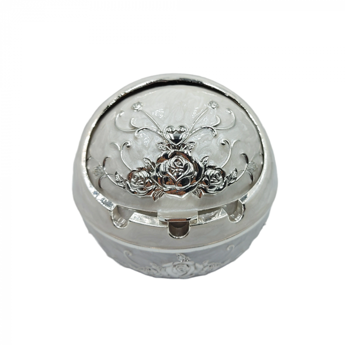 Scrumiera sidefata SIMONE, 7.5x8cm, Argintiu [1]