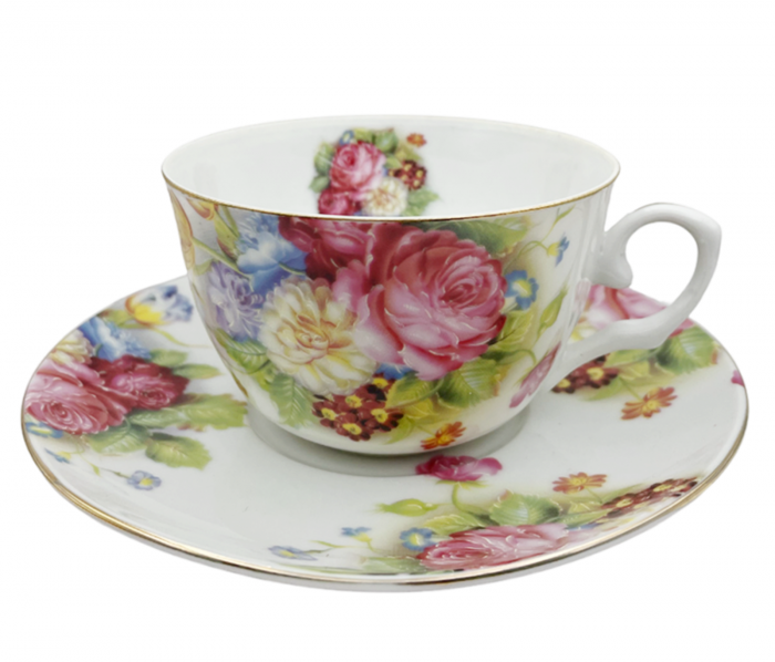 Set portelan fin, 2 Cesti si farfurii Genevieve, 180ml [3]