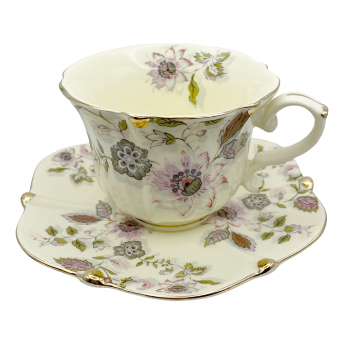 Set portelan Vintage, 2 Cesti si Farfurii Giselle, 180ml [6]