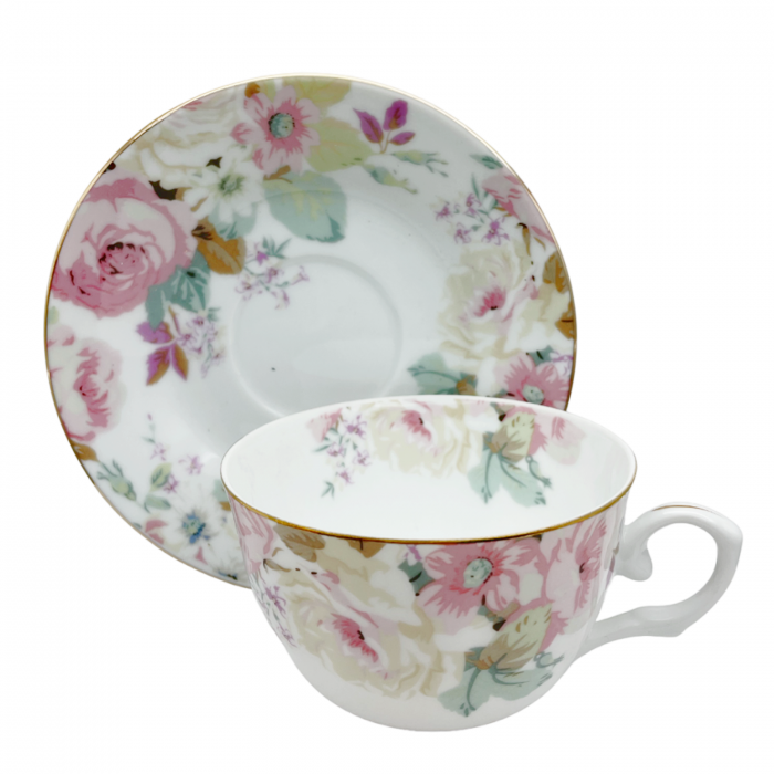 Set portelan fin, 2 Cesti si farfurii Henriette, 180ml [2]