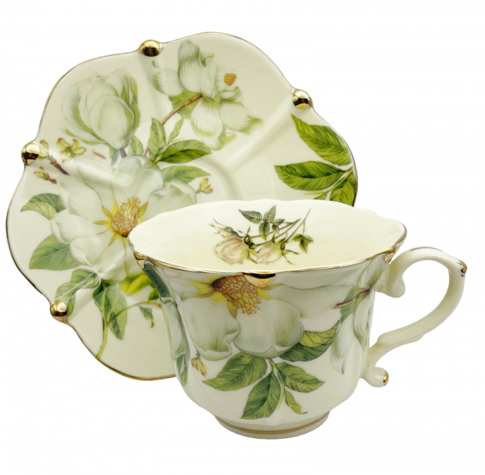 Set portelan Vintage, 2 Cesti si Farfurii Lerida, 180ml [2]