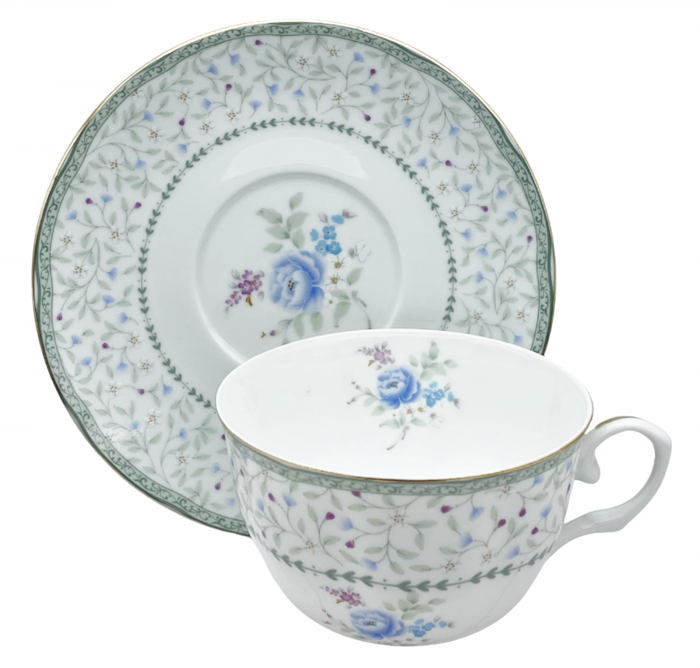 Set portelan fin, 2 Cesti si farfurii Meredith, 180ml [2]