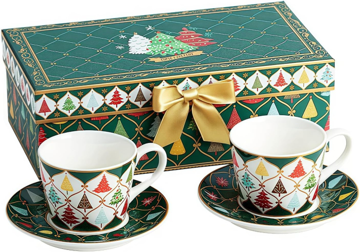 Set 2 Cesti cu Farfurioare din Portelan DIAMOND – Model Braduti [3]