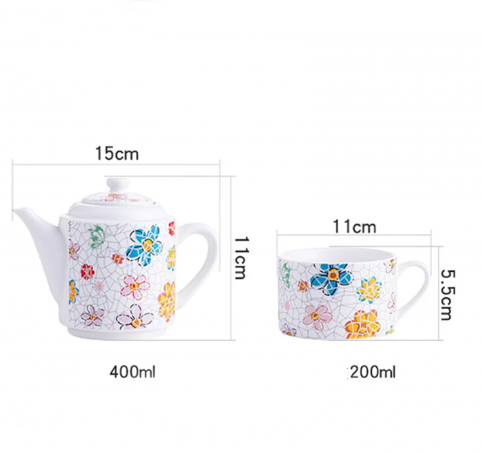 Set Tea For Two GAUDI FLOWERS, Portelan [2]