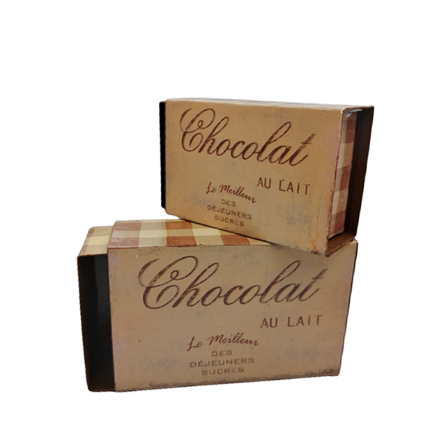 Set 2 cutii metal Chocolat, Vintage [2]