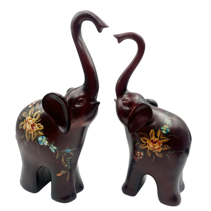 Set 2 Elefanti decorativi THAI, Maro, 11x18cm/ 11x28cm [1]