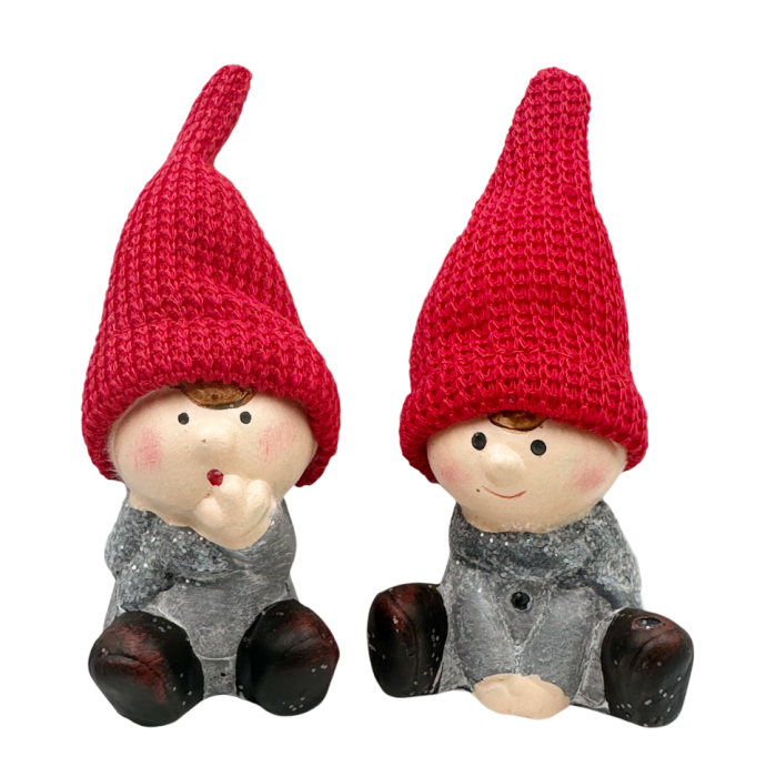 Set 2 Figurine Copii cu Caciulite Rosii HAPPY [1]