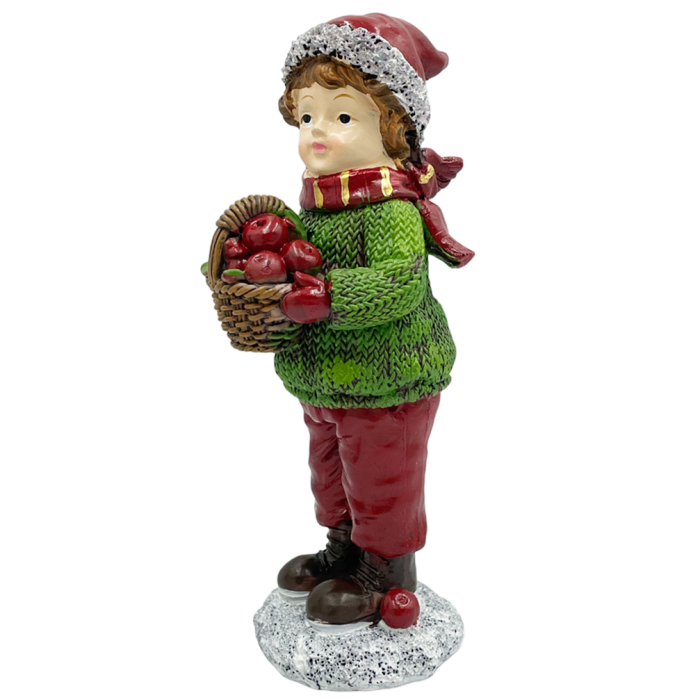 Set 2 Figurine Craciun – Copii cu Cosuri de Mere SEASON, 17 cm [2]