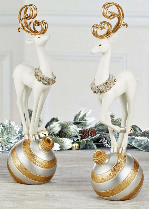 Set 2 Figurine Cerb pe glob MAGIC, 50cm [2]