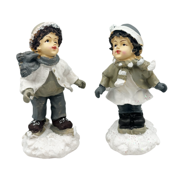 Set 2 Figurine Copii cu schiuri [2]
