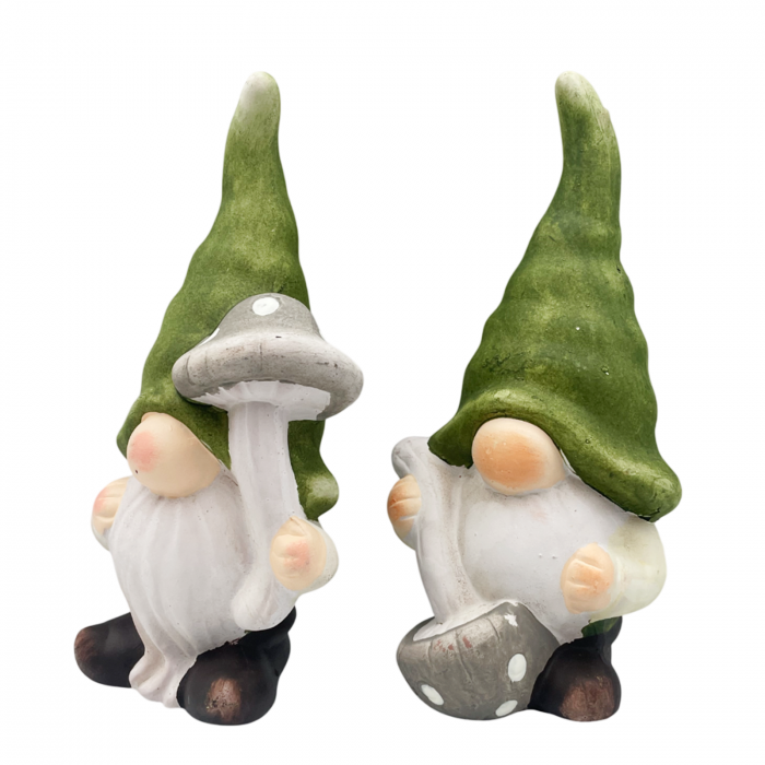 Set 2 Pitici decorativi CUDDLES, Verde Alb, 18cm [2]