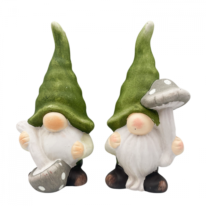 Set 2 Pitici decorativi CUDDLES, Verde Alb, 18cm [1]