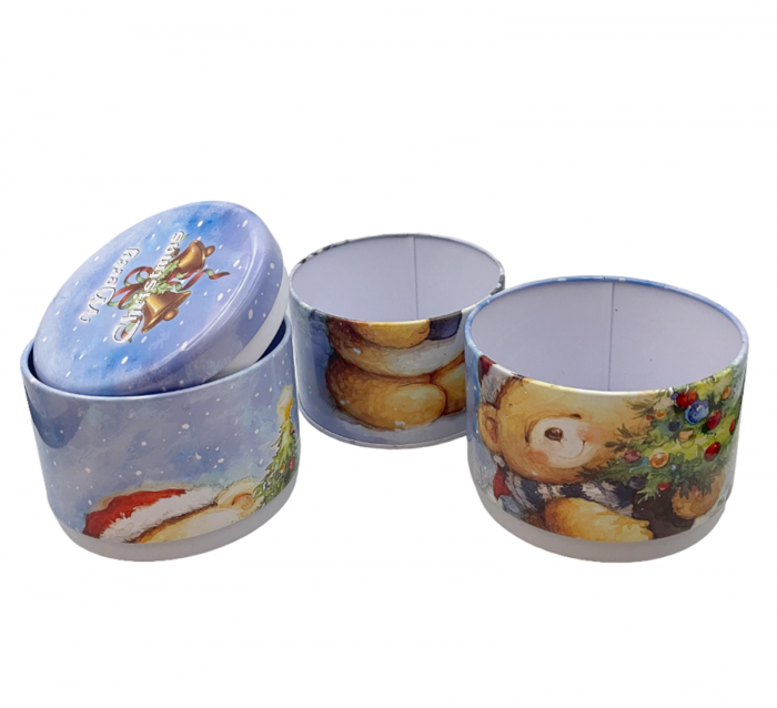 Set 3 Cutii metalice Craciun TIMMY, 10x19cm [2]