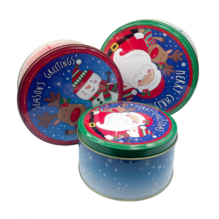 Set 3 Cutii metal Craciun Magic Gift, Albastru [2]