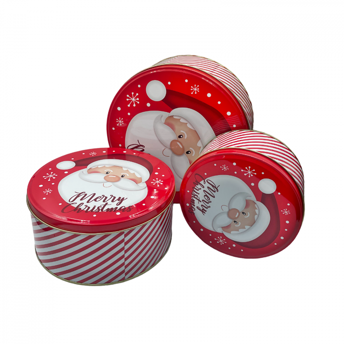 Set 3 Cutii metal Craciun Magic Gift, Rosu [2]