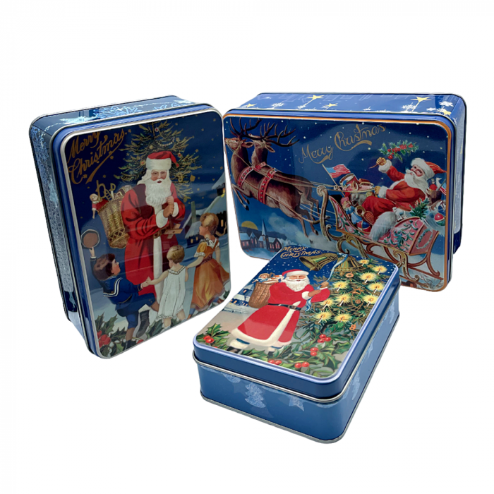 Set 3 Cutii metalice de Craciun XMAS TIME [3]