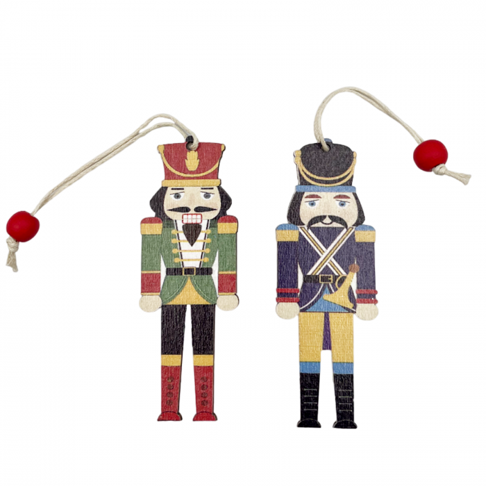 Set 2 Ornamente brad Craciun NUTCRACKER, 9cm [2]
