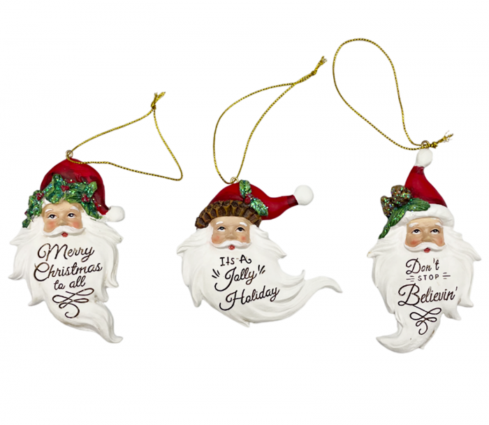 Set 3 Ornamente Craciun HAPPY, 8.5cm [1]